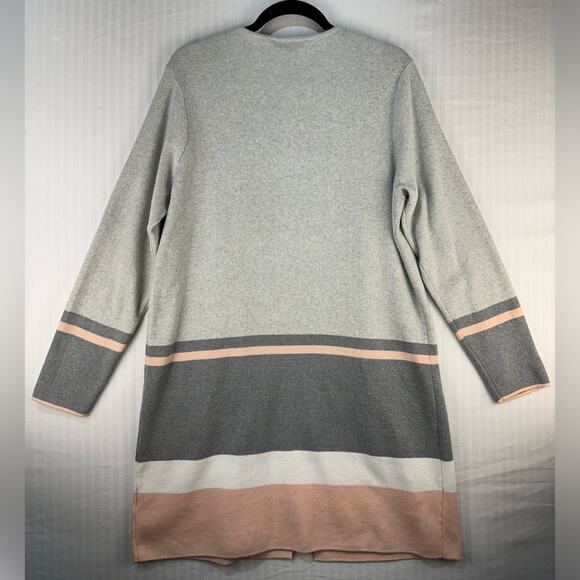 Apt. 9 Long Open Cardigan Sweater Women’s Large Cotton Blend Preppy Academia - Picture 6 of 9